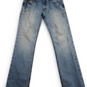 Ariat Rebar M4 Jeans Mens 32x33 Blue Relaxed Bootcut Work Denim Pants Light Wash